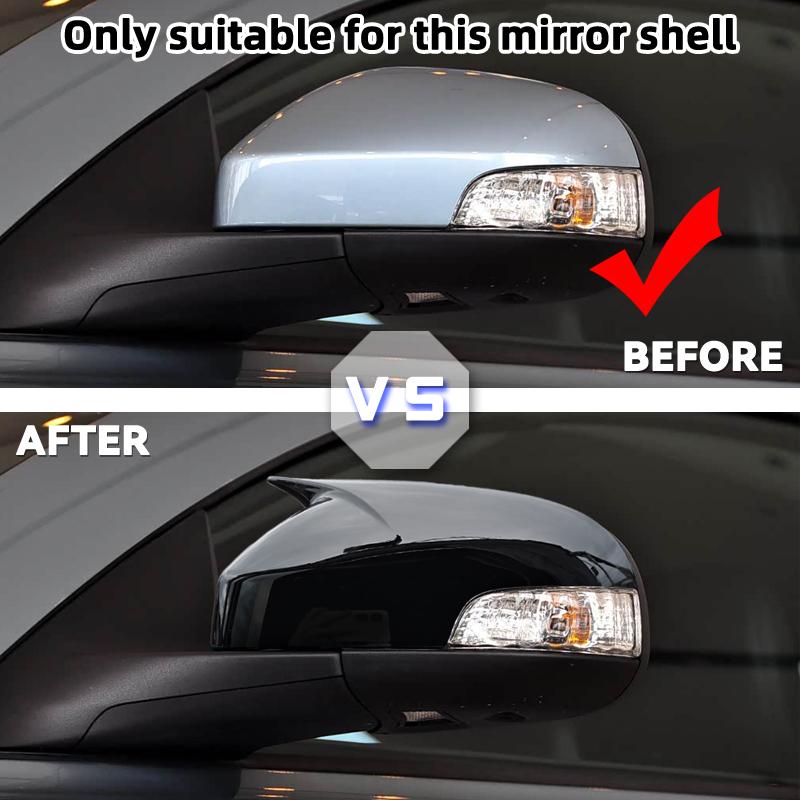 Rückspiegelabdeckung Kappe Spiegelkappe Seitenspiegelabdeckung Glänzend Schwarz Passend für Volvo C30 C70 S40 S60 V40 V50 V70 2008- 2010