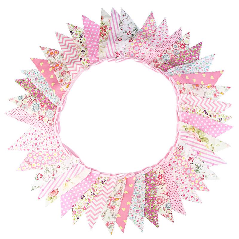 Floral Wave Cotton Bunting Flag 12m