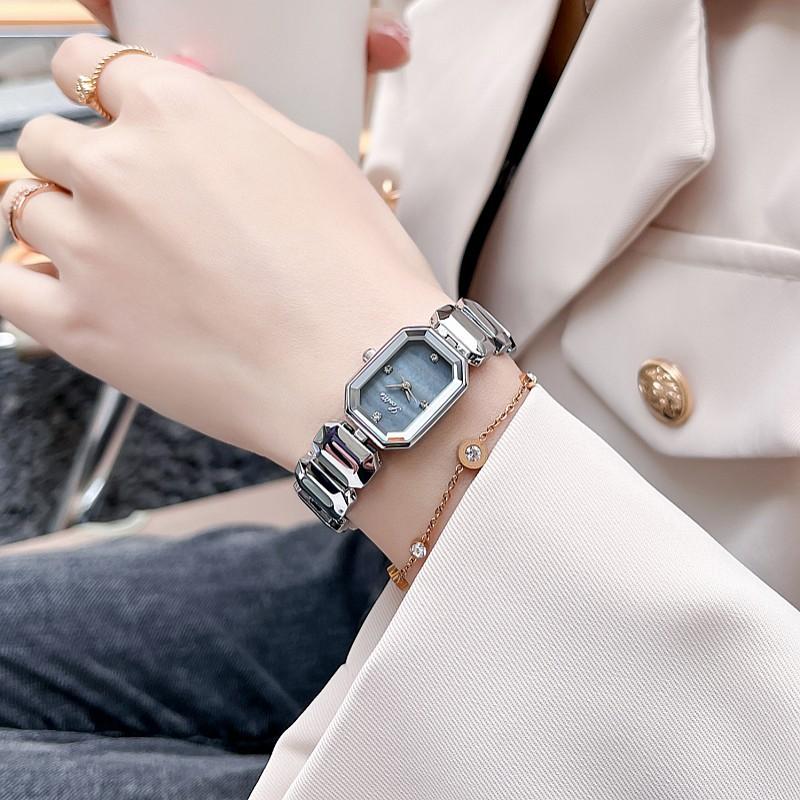 Fashion Ladies Watch Square Dial Watch Femininity Metal Strap Personalized Watch