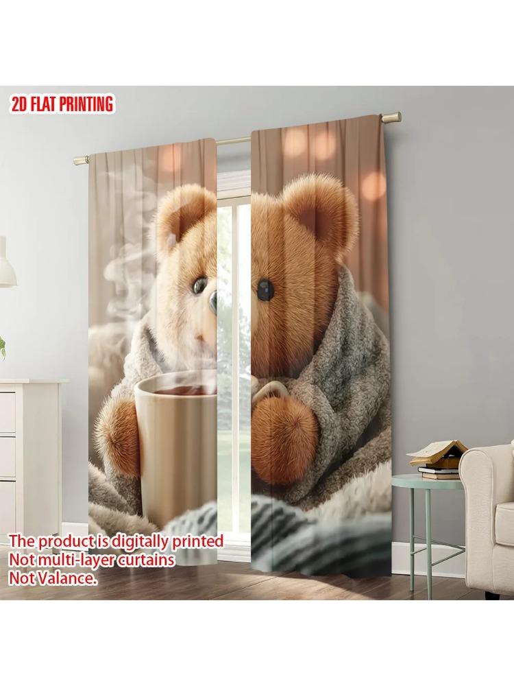 

2pcs plane printing Contemporary Curtains 100*130 Rod Pocket 1pcs