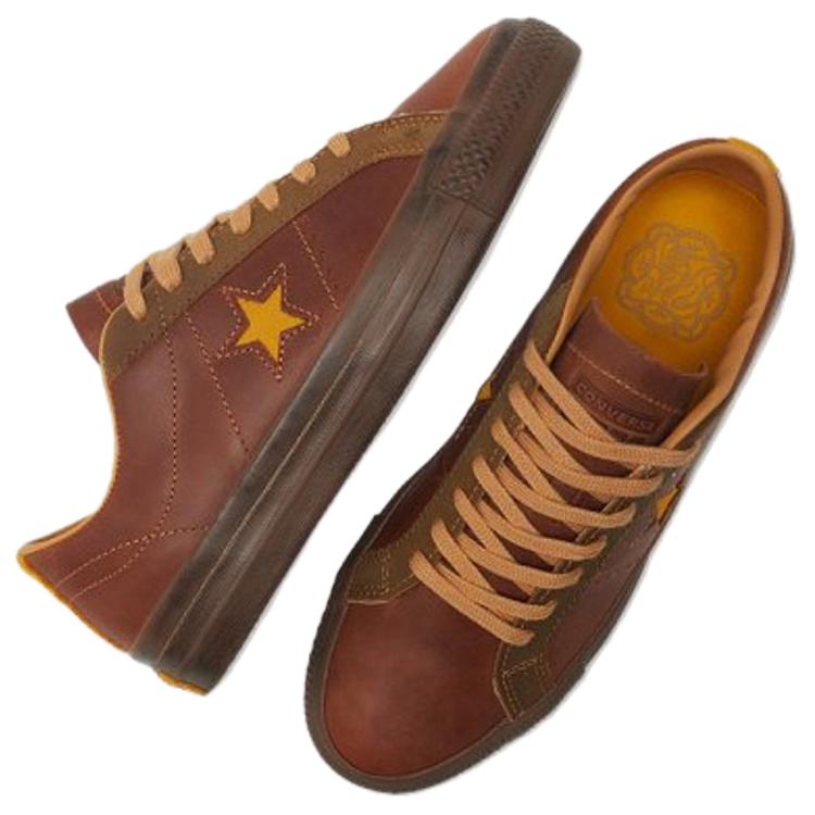 Converse One Star Pro Low Mid Autumn Festival - Brown Unisex Sneakers Yellow Hidden-Trail A07088C
