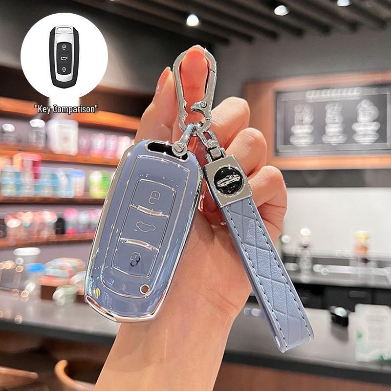 Compatible with Geely Panda Mini, Mini Boyue, Vision X3, Emgrand GS, Borui, Premium Key Case.