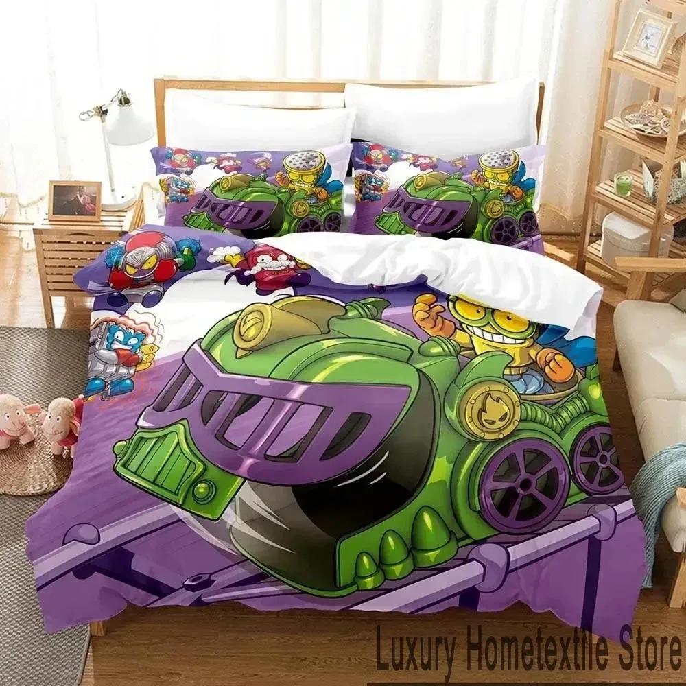 

3D Друк Super Zings Комплект постільної білизни Хлопчики Дівчата Розмір Twin Queen King Постільна наволочка Наволочка Ліжко хлопчики Дорослий Домашній текстиль US Queen 228x228cm