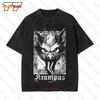 Krampus Vintage Oversized Tshirt European Folklore Horned Demon Occult T Christmas Sweater Nat Jones Bn7y
