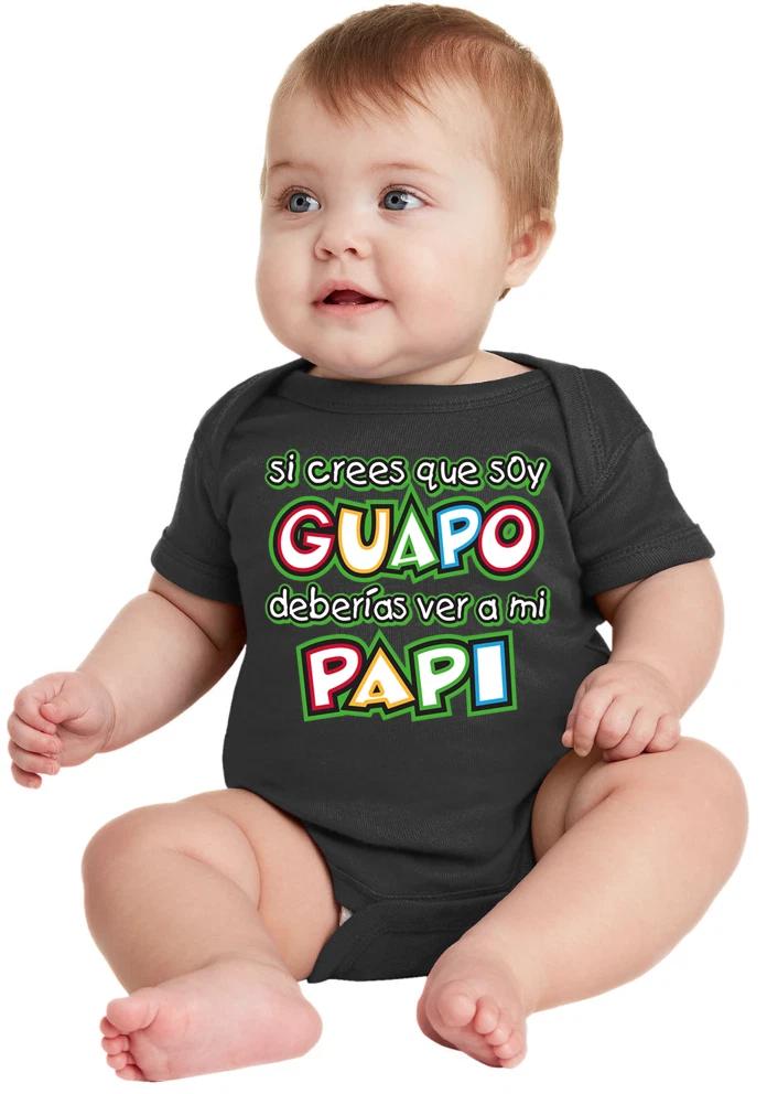 Cómico Bebé Regalo Camisetas En Espanol Guapo Papi Niño Chico T-shirt Funny S