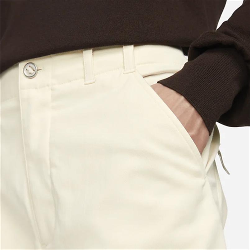 Nike Pantalones casuales de pierna recta de color liso de la serie ESC para hombre, color trigo DH2874-790