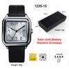 Fashion Square Watch for Men Women, Versatile Casual Arabic Dial Waterproof Quartz Wristwatch