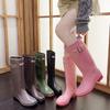 Rain boots women's outer wear cover feet women's rain shoes new high outdoor rain boots women's long tube