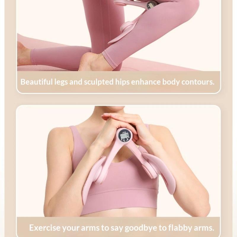 Thigh Muscle Trainer Non-Slip Ergonomic Pelvic Floor Exerciser Adjustable Leg Toner for Home Gym Slimming Postpartum Recovery