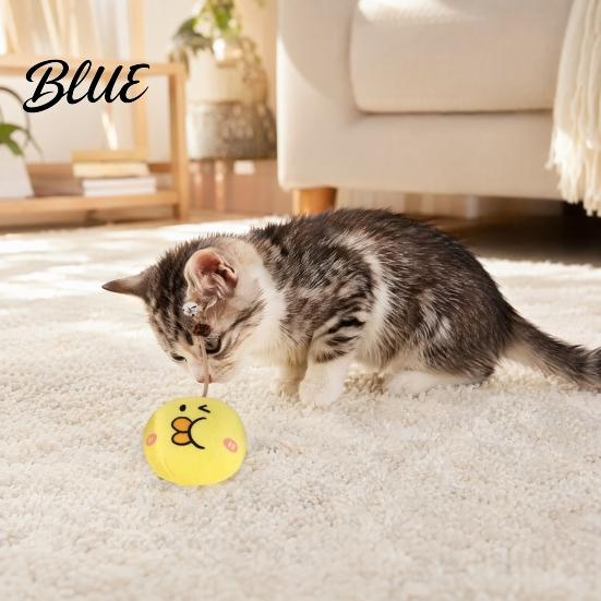 Stimulating Cat Toy Catnip Ball for Cats Cartoon Plush Kick with Bell