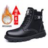 Herren Stiefel mit dicker Sohle 6CM Erhöhung und warm Herbst und Winter Neue Herren High-Top Arbeitsstiefel Jugend Plus Samt Dicke Sohlen 38-44