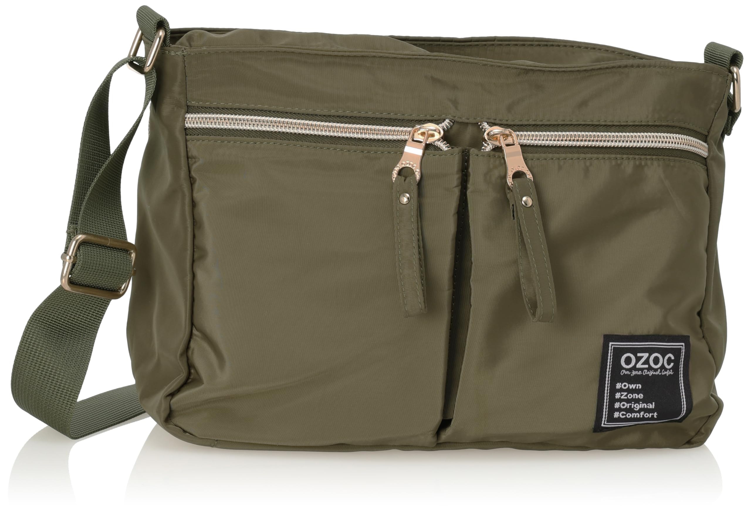 

Lightweight shoulder bag for khaki [Ozoc] 10-pocket water-repellent women,