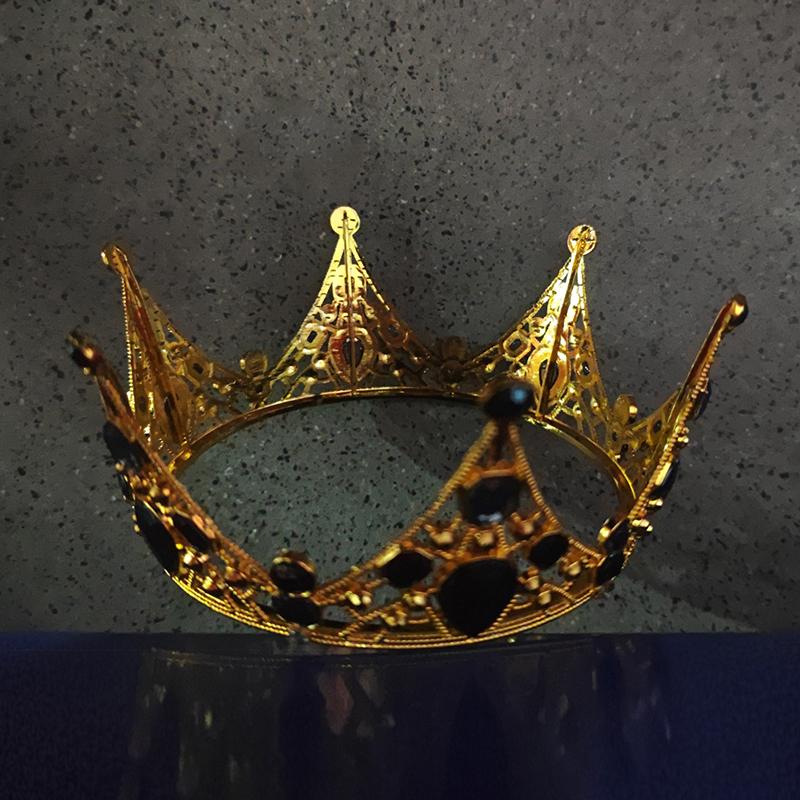 1Pc Metal Crown Cake Topper Gold Color Cake Decorative Topper Wedding Princess Birthday Baby Cake Dessert Decoration Flags