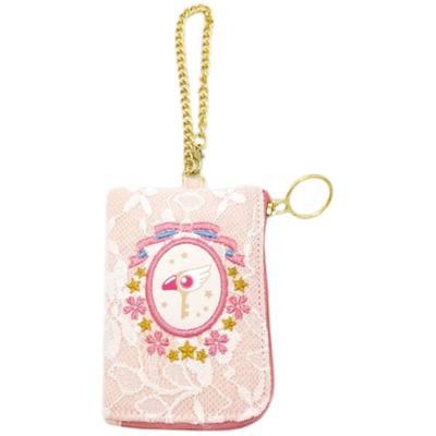 Marimo Craft Cardcaptor Sakura Pass Coin Pouch Lace X Embroidery Pink W74 X H105mm & Approx. MCSA-042