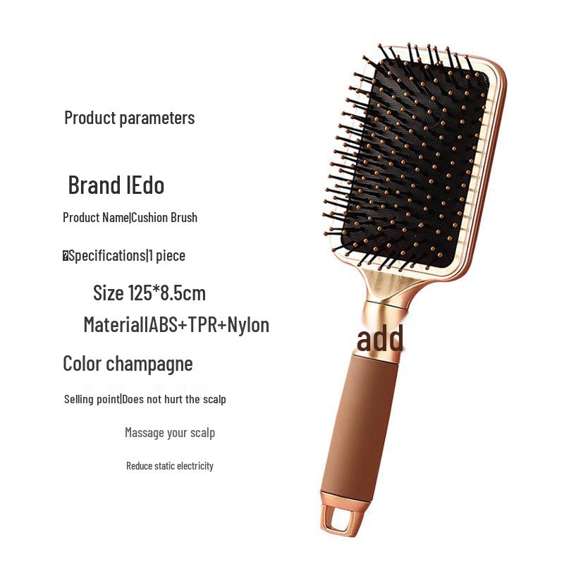 Gradient Air Cushion Scalp Massager: Portable Hairdressing & Styling Golden Comb