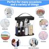 Heavy Duty Leak Proof Clear Travel Bags for Toiletries, Transparent Makeup Cosmetic Bag with Zipper and Handle (Large, Black)