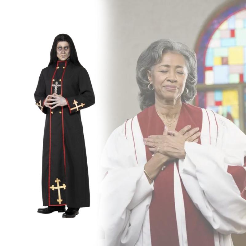 Costume Cloak Pastor Men Women Made  Cosplay Events Costume Legends Of Robe Evil