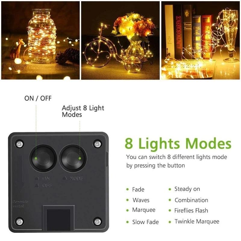42M400Leds Solar LED Licht Außen Lichterkette Garten Solar Lichterkette Wasserdicht Weihnachts Gartendekoration Außen