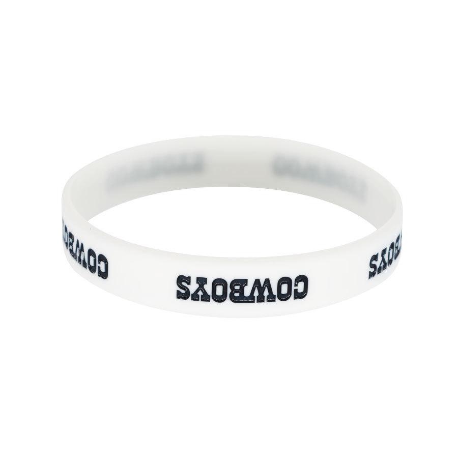Irregular Shape Silicone Wristband with Color Print and Embossed Pattern