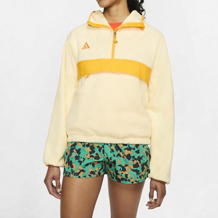 Nike ACG Half-Zip Fleece-Pullover-Hoodie Damen-Tops Hellgelb CU4115-335