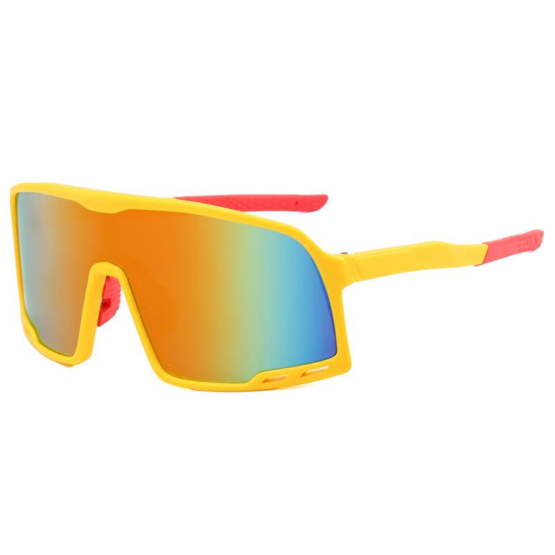 Outdoor Sports Glasses One-Piece Large Frame Sunglasses Latest Fashionable Cycling Sun Glasses Trendy and Colorful Eyeglass Uv400