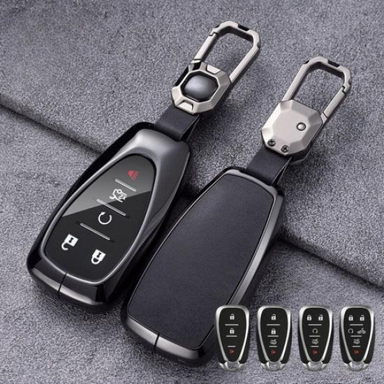 Zinc Alloy Leather Car Key Cover Case For Chevrolet Camaro Malibu Cruze Bolt EV