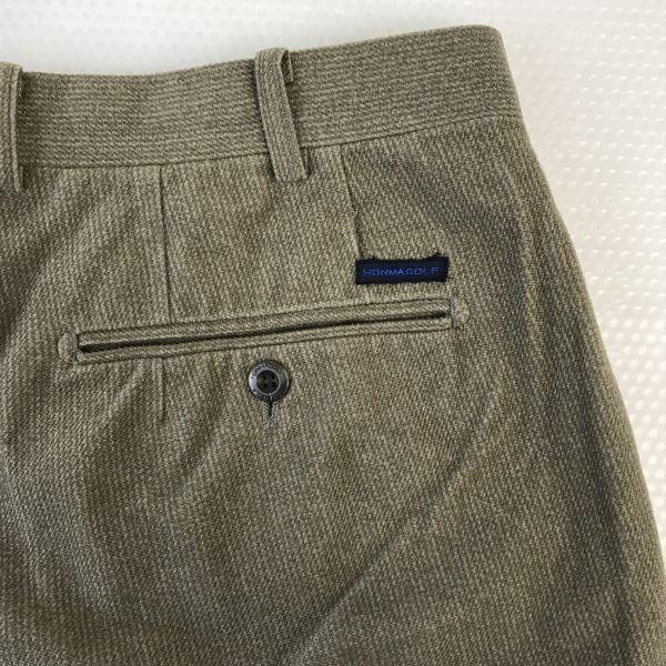 HONMA GOLF Golf Pants Slacks Men W88 Inseam 67 Brown Classic Trousers(USED)