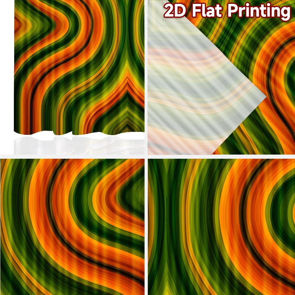 2 Stück, 2D-FLACHDRUCK Vorhänge (Ohne Stange) Retro Wellen Halloween Festival Mode Vorhänge Drucke Lichtfilternde Vorhänge