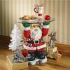 Funny Resin Santa Claus Snack Tray Rack Craft Waiter Design Dessert Divider Santa Claus Sculpture Christmas Party Decoration