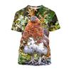Magliette stampate con uccelli di gallo cedrone, t-shirt mimetiche da caccia, t-shirt grafiche da uomo, streetwear, top e t-shirt estetiche