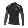 Men's 1.5mm Long Sleeve Wetsuit with Front Zipper, Amphibious for Surfing, Fishing, and Snorkeling (1.5NFT-3XL)
