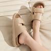 Fashion Buckle Thick Platform Slippers Women Home Soft Sole Eva Cloud Slides Sandals Woman 2024 Summer Non Slip Beach Flip Flops