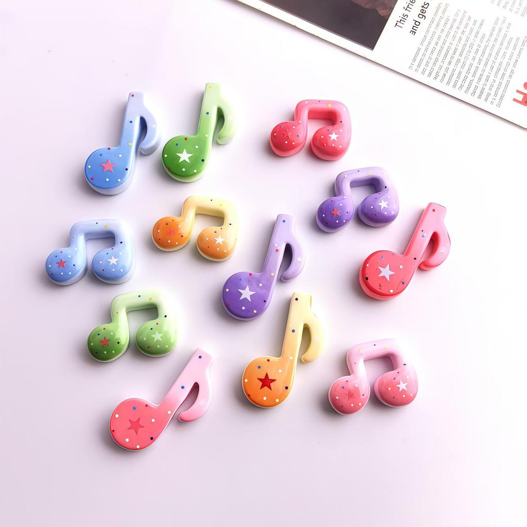 Musical Note Star Resin Accessories: Phone Case, Hair Clip, Tie, Keychain, Sticker
