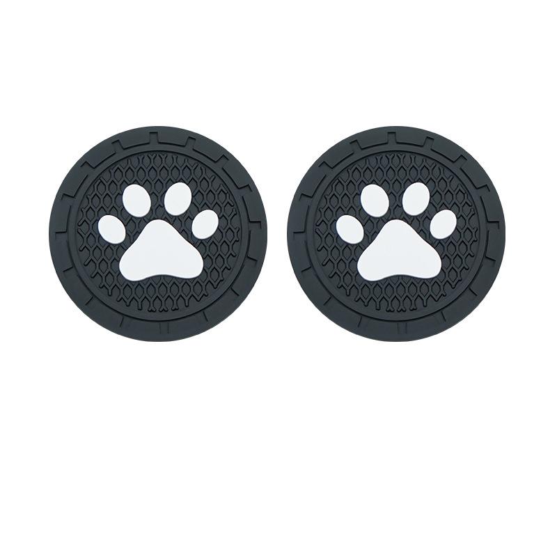 2Pcs/set Paw Silicone Car Coasters Universal Fit Anti-Slip Cup Holder Protection Durable Easy to Clean Car Interior Accessories Cup Holders 5