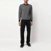 Emporio Armani FW22 Geometric Pattern Logo Knit Long Sleeve Pullover Sweatshirt Men Sweatshirt Black 6L1MXX-1MCQZ-F633