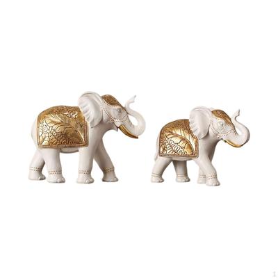 Creative Elephant Statue, Collectible Figurine Artwork Ornament Decorative Animal Sculpture for Desk