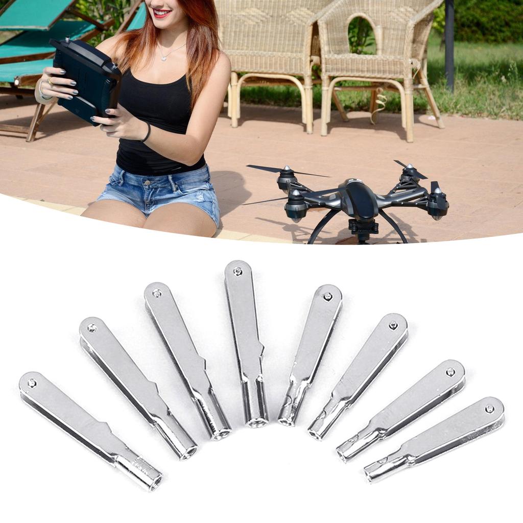 Precisions Aircraft Model Metal Clevis Set, 10Pcs Chuck Pull Rod Connectors Clamp Servo Rod Fittings