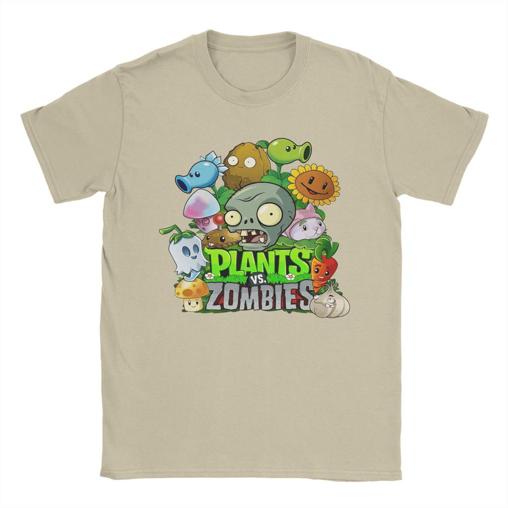 Men's Women's T-Shirt Plants Zombies Leisure Cotton Tee Shirt Short Sleeve T Shirt Crewneck Clothing Plus Size