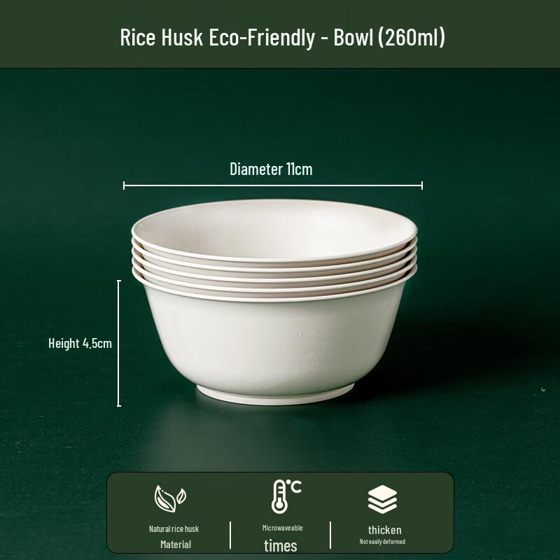 

Disposable Rice Husk Bowls