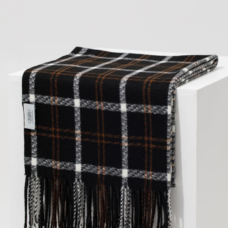 RECLOW MADRA Pastel Check Muffler BLACK