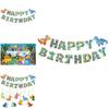 Dinosaur Party Decorations Banner And Spiral Hangings For Childrens Birthday Event