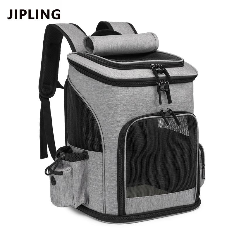 Expandable, Breathable Outdoor Pet Backpack for Cats - Portable and Foldable with Extra Capacity for Outings.