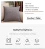 Solid Color Linen Throw Pillow Cover with Customizable Logo.