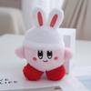 Lovely Cartoon Plush Doll Keychain For Backpacks In Black And Pink Eye Styles With Soft Texture