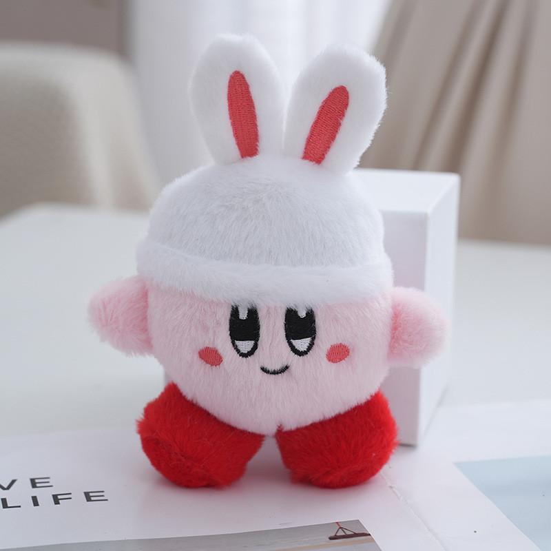 Lovely Cartoon Plush Doll Keychain For Backpacks In Black And Pink Eye Styles With Soft Texture