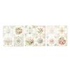 Kitchen Bathroom Wall Stickers 3Pcs 2D Retro Floral Tile Stickers, Self-Adhesive Waterproof Oil Proof Water Resistant Covers Decals, Peel &