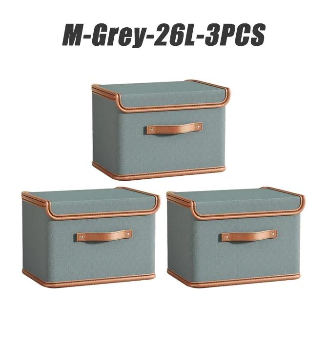 Non-Toxic Storage Box With Lid Large Capacity Collapsible Clothing Trousers Storage Box Moisture-Proof Dustproof Storage Box Home Supplies
