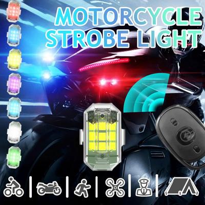 M3 Motorcycle Strobe Light USB Rechargeable Warning Lamp For Bikes Modified Drones Aircraft Remote Control Flashing Lights