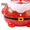 Office Desk Decompression Gadgets Santa Claus Squeeze Toy, Slow Rising Maltose Stress Relief Fidget with Creative Figures Glitter, Soft TPR Christmas