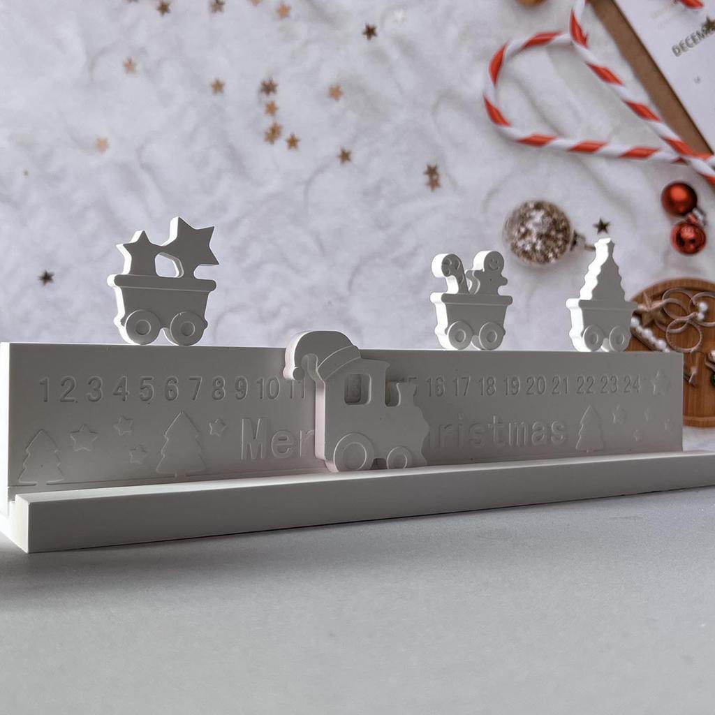 Silicone Casting Mold Silicone Crafting Mold For 24-Day Christmas Countdown Epoxy Resin Decoration Making Tool For Winter